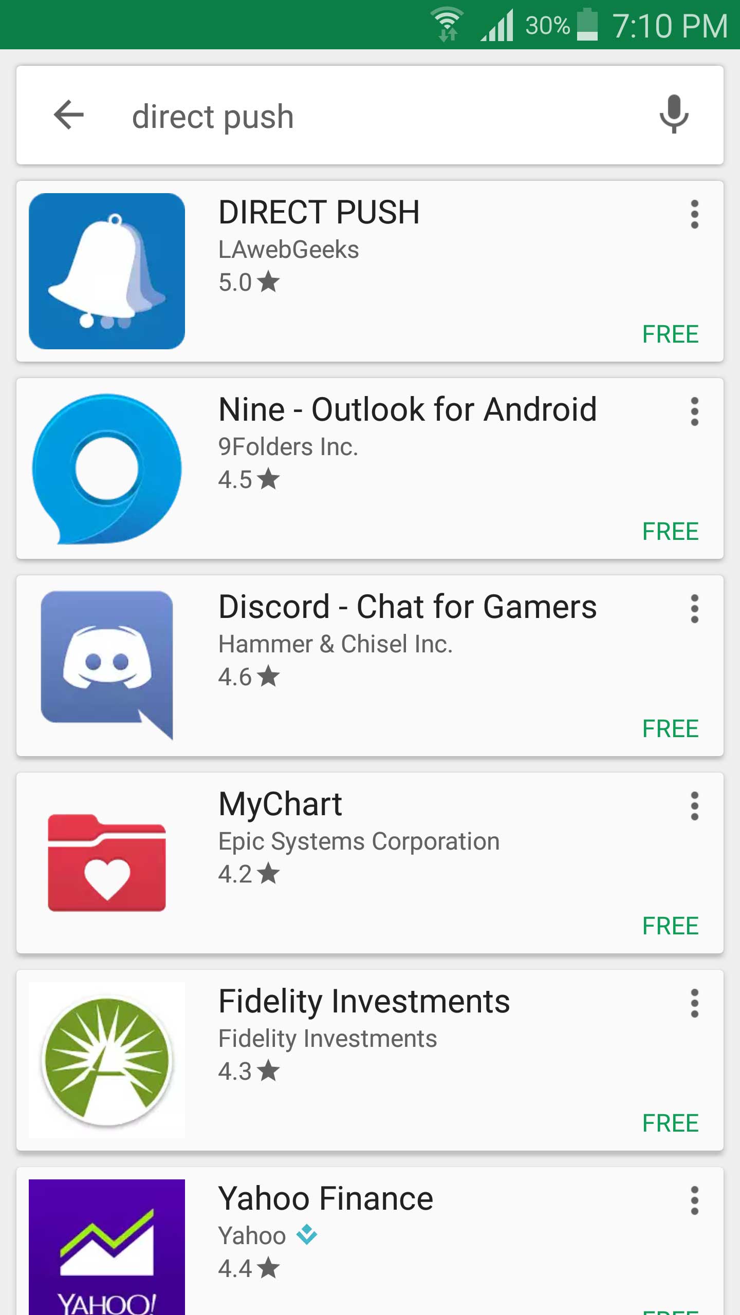 Download Direct Push App From Apple Store or Play Store